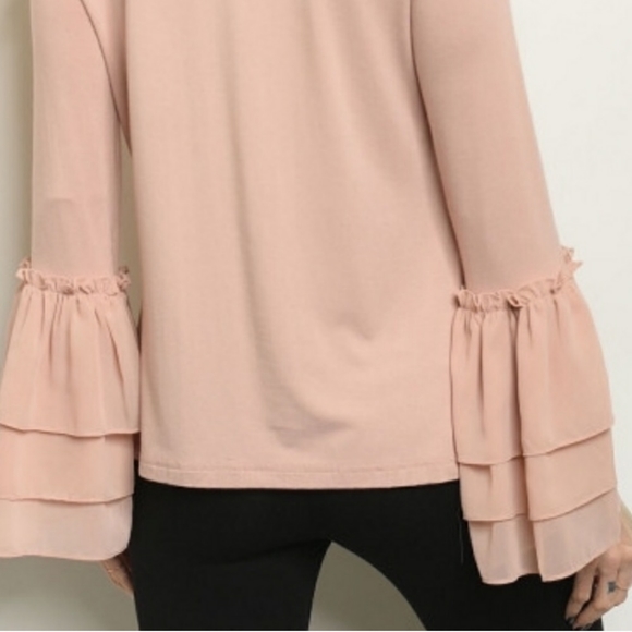 NWT Ina Pretty Blush Bell Sleeved Top S-M-L - Picture 6 of 7